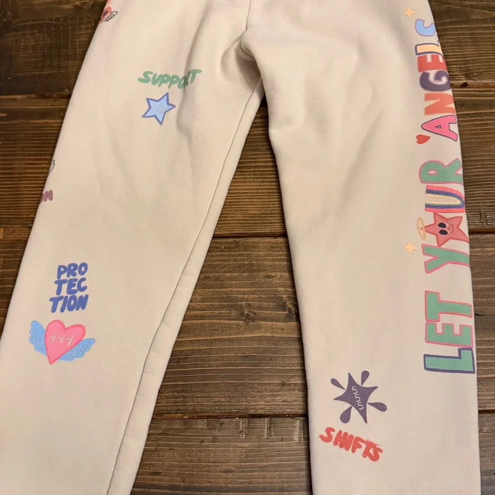 Mayfair Group Angels All Around You Sweatpants Sweatshirt Matching Set S M - Picture 8 of 10